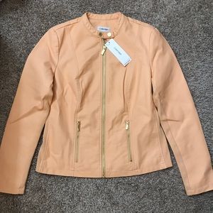 Calvin Klein faux leather jacket- NWT! 💥